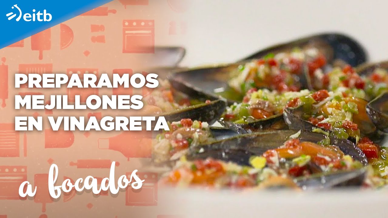 A BOCADOS: Mejillones en vinagreta + Gambas al ajillo + Revuelto de morcilla con pimientos