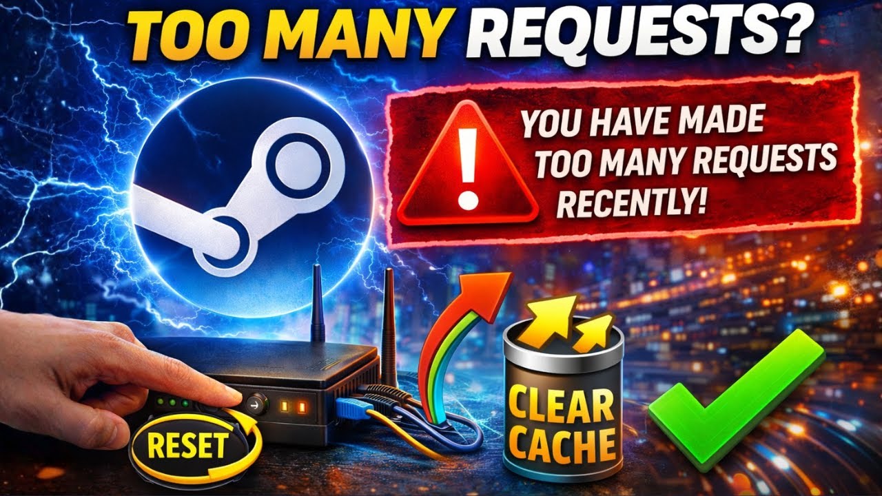 Steam &ldquo;You Have Made Too Many Requests Recently&rdquo; Error Fix | Inventory & Store Not Loading