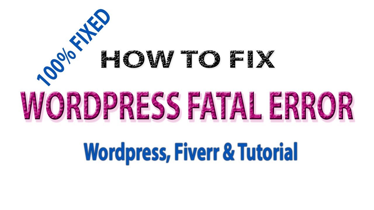 How to fix Fatal error WordPress । Fix WordPress Memory Exhausted Error । Increase PHP Memory
