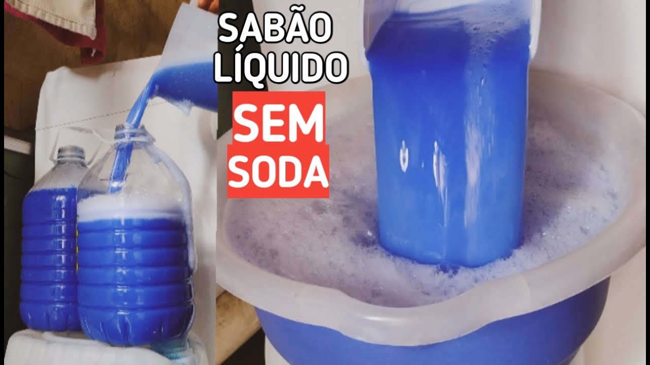 SABÃO CASEIRO LÍQUIDO SEM SODA PARA LAVAR ROUPAS 👖 👗 👚