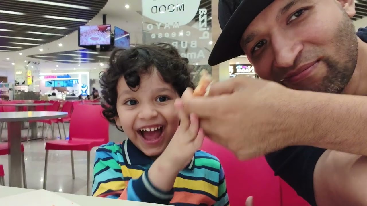Dad Son Time at the Mall