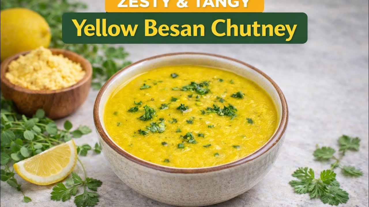 Yellow Besan Chutney | Perfect with Pakora 💛