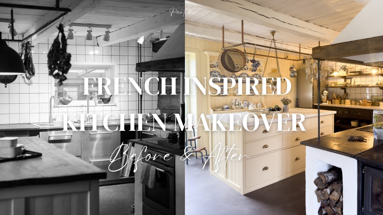 Before & After : Kitchen Makeover from Farmhouse to French Charm