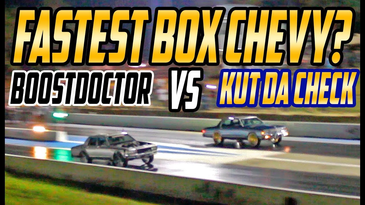 BOOST DOCTOR VS KUT DA CHECK BOX CHEVY TITLE RACE ! Twin Turbo Box Vs Procharged Box
