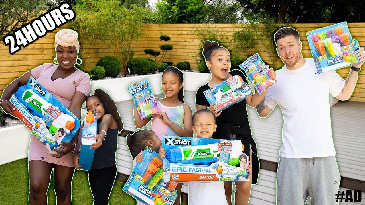 LAST TO LEAVE THE GARDEN CHALLENGE!!! *EPIC WATER FIGHT*
