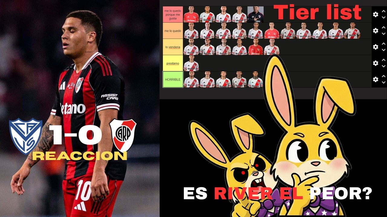 Tier list de RIVER PLATE y reaccion