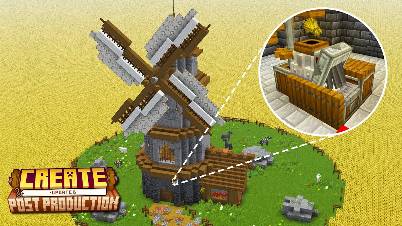 A Fully Automatic Windmill | Minecraft Create Mod
