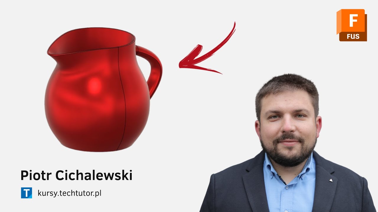 Organiczne modelowanie 3D dzbanka w Fusion - krok po kroku
