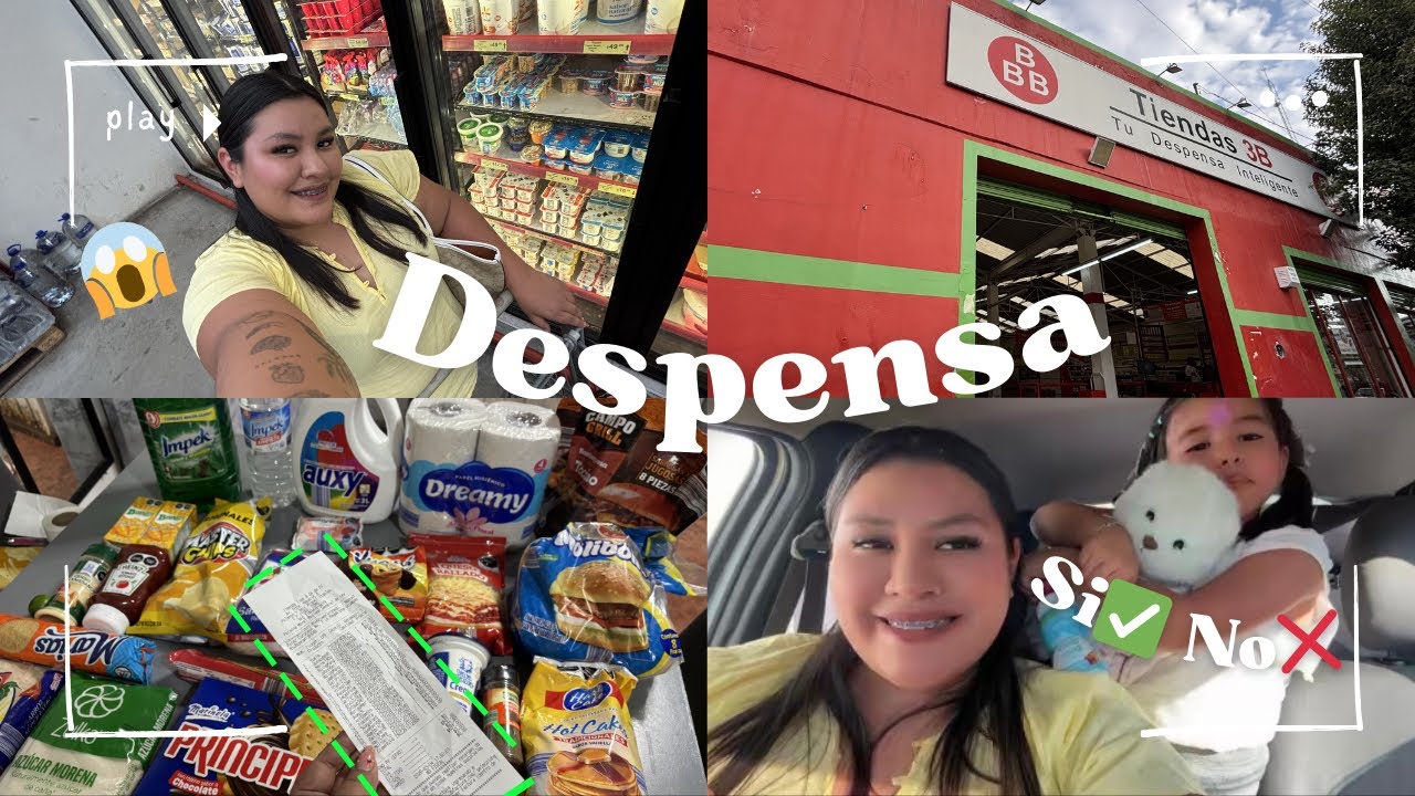 DESPENSA TIENDA 3🅱️🛒 / Allison eligie la despensa😱 ¿Cuánto Gaste?🤑 Laura Guevara 