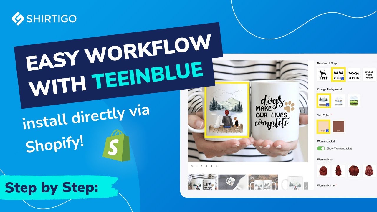 How-To Tutorial: Automate Selling Personalized PoD Products with Teeinblue & Shirtigo in Shopify