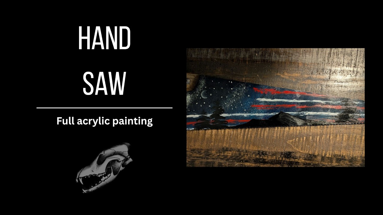 Painted hand saw