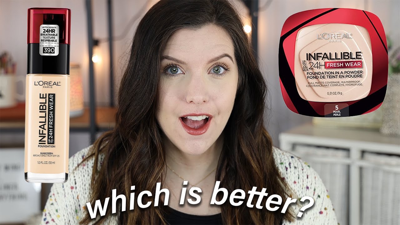 NEW! L'Oreal Infallible Fresh Wear POWDER Foundation... WOW | 4K