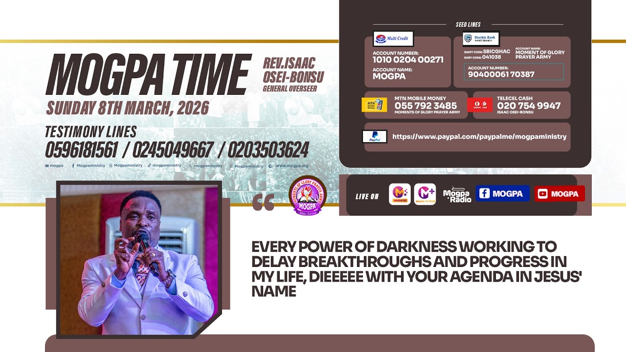 ERADICATING DELAYS AGAINST YOUR BREAKTHROUGHS AND PROGRESS || MOGPA TIME WITH REV O B || 07-03-2026