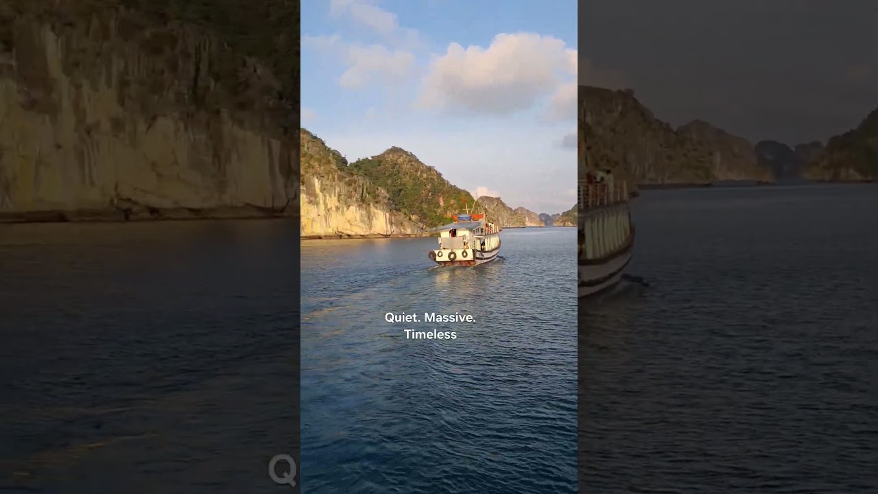 Cruising Hạ Long Bay. Water, stone, quiet.