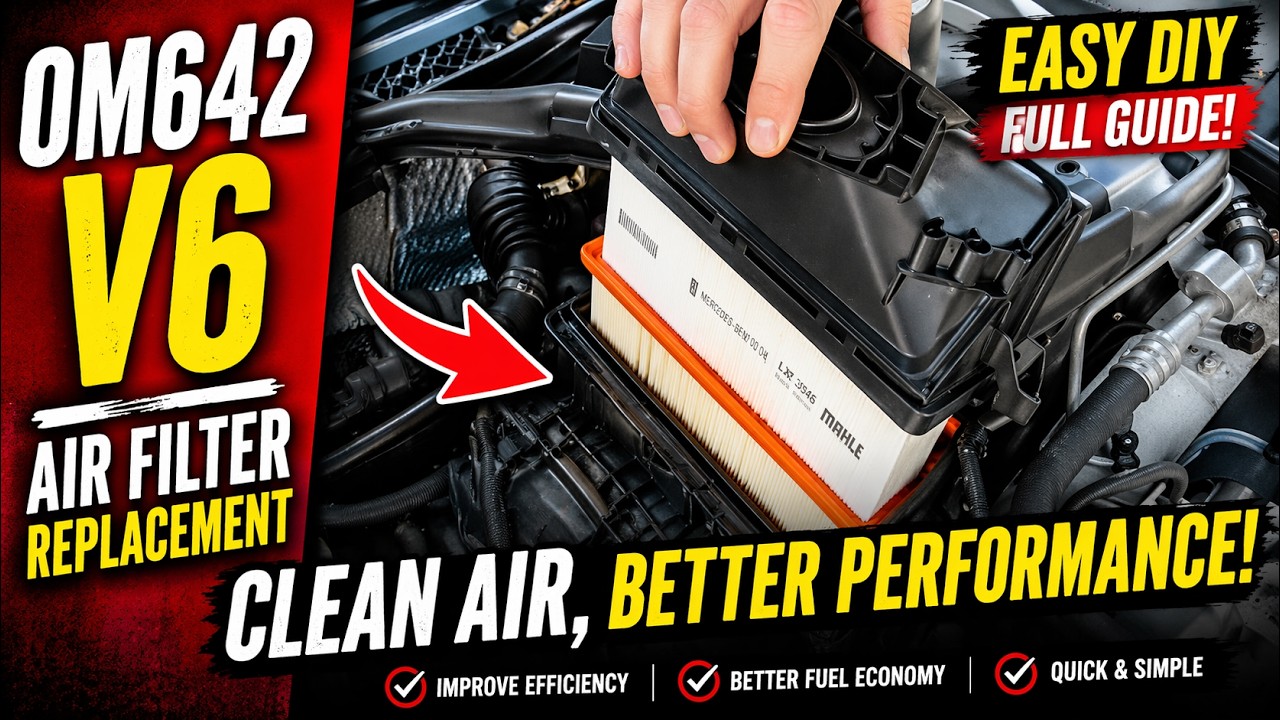 Air Filter Replacement on the W204 C-Class OM642 V6 Engine