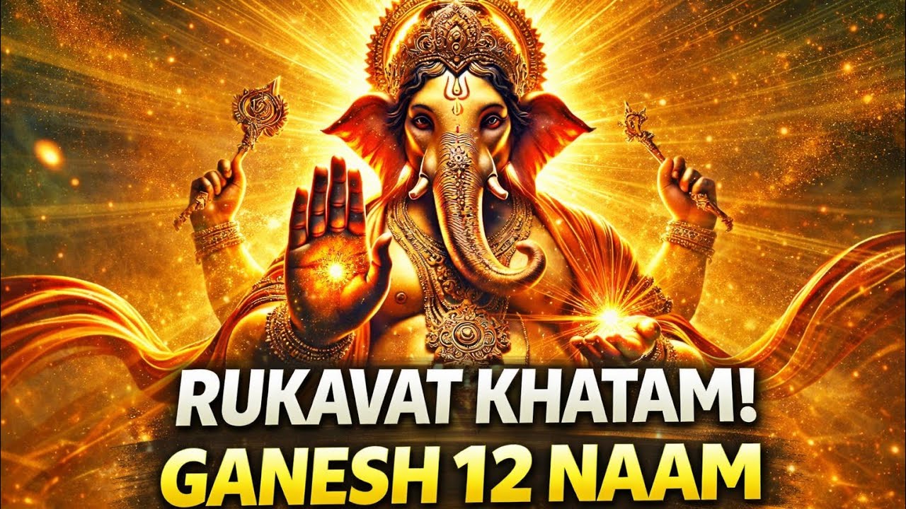 श्री गणेश के 12 नाम 🙏 Varada Mantra | Har Badha Door Kare | 108 Times Chanting