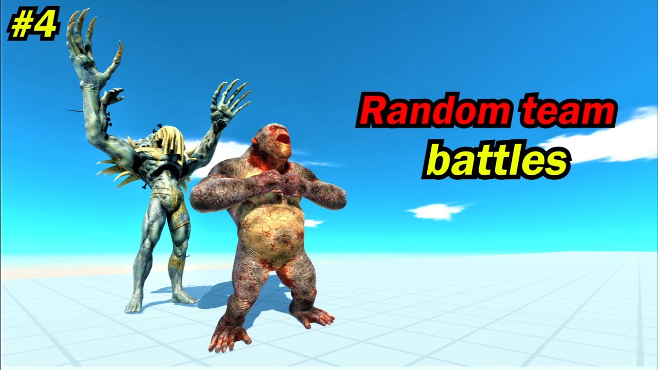2 vs 2 Random team battles ARBS animal revolt battle simulator episode 4
