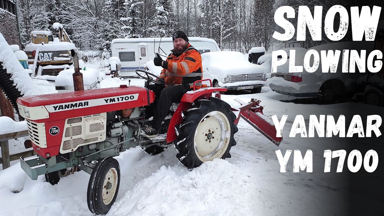 Snow plowing with Yanmar YM 1700