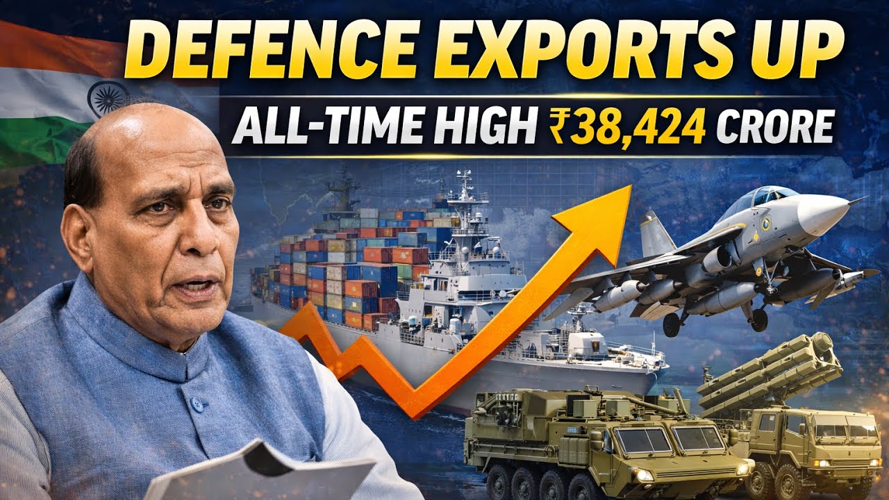 India Defence Exports Boom 🚀 | ₹38,424 Cr Record #upscpreparation #upsc2026 #breakingnews 