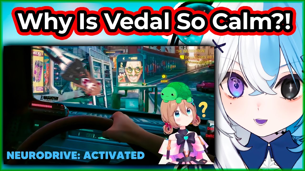 Aquwa Reacts To Neuro Trying To Drive In Cyberpunk...