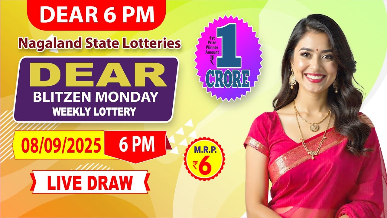 Dear Lottery Live Draw - 6 PM - 08/09/2025 - Sikkim Live Draw - Lottery Sambad