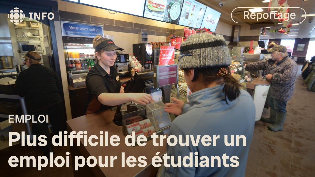 Plus difficile de trouver un emploi &eacute;tudiant
