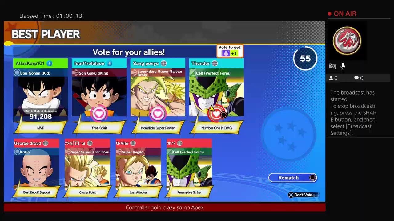 Cntrlr go left (DRAGON BALL GEKISHIN SQUADRA)