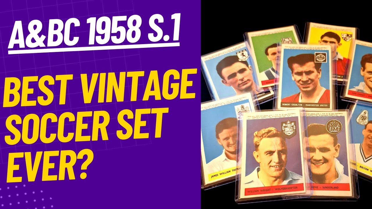 1958 A&BC Footballers - Series 1 Complete set - Bobby Charlton Rookie Soccer Cards #vintagefootball