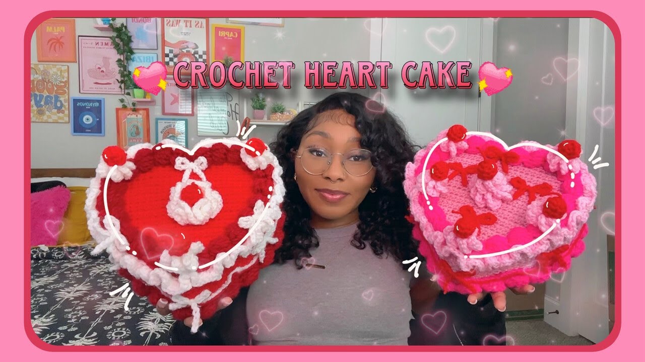 Crochet Vintage Heart Cake Box Tutorial | Valentine&rsquo;s Day Gift 💖