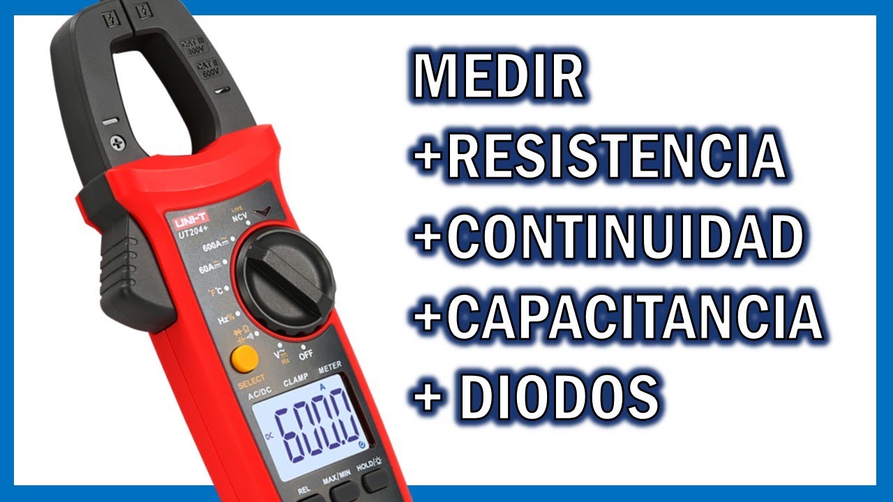 Como MEDIR RESISTENCIA CON PINZA AMPERIMETRICA ⚡[ Continuidad, CAPACITANCIA Y DIODOS]⚡ UT204+