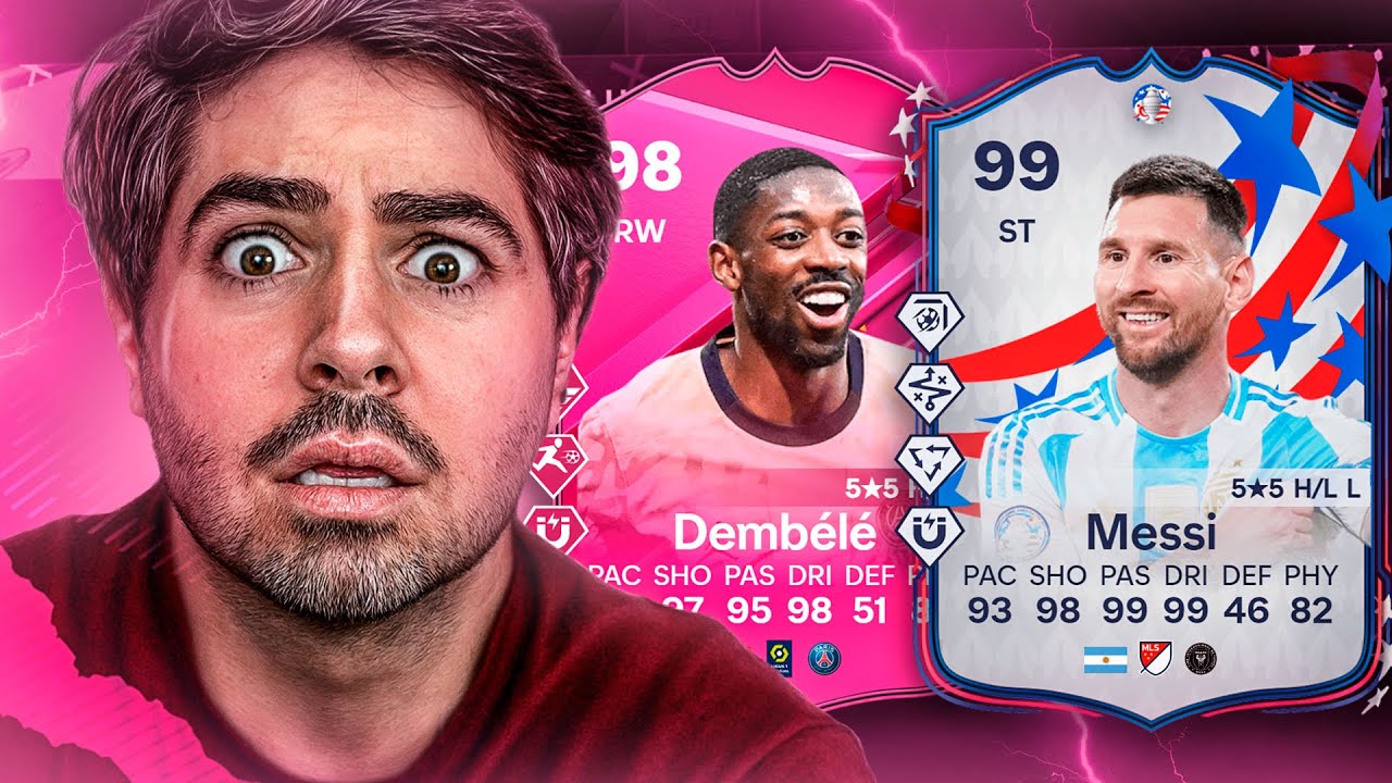 ACONTECEU!!! MESSI 99 E DEMBELE BUGADO 98!!! FUT DRAFT FC 24