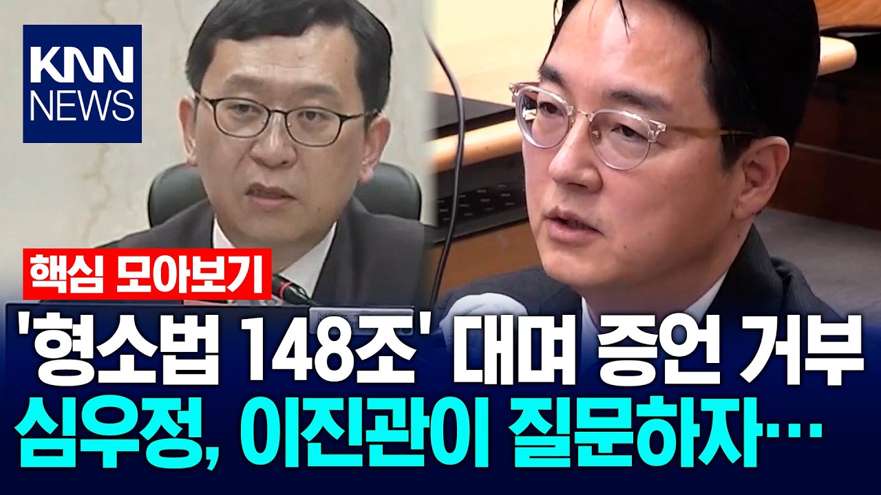 [🔴핵심만] '형소법 148조' 대며 증언 거부한 심우정, 이진관이 질문하자… / KNN