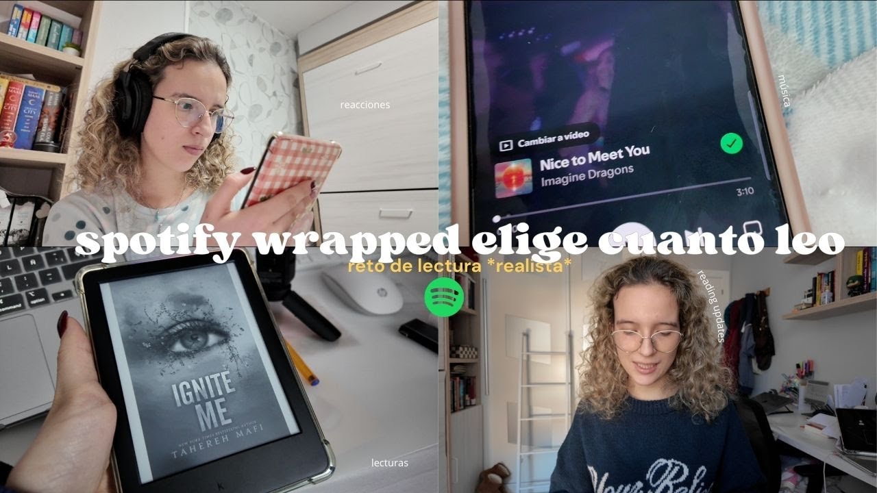 Mi SPOTIFY WRAPPED ELIGE CUANTO LEO DURANTE UNA SEMANA l reading vlog 📚🎶