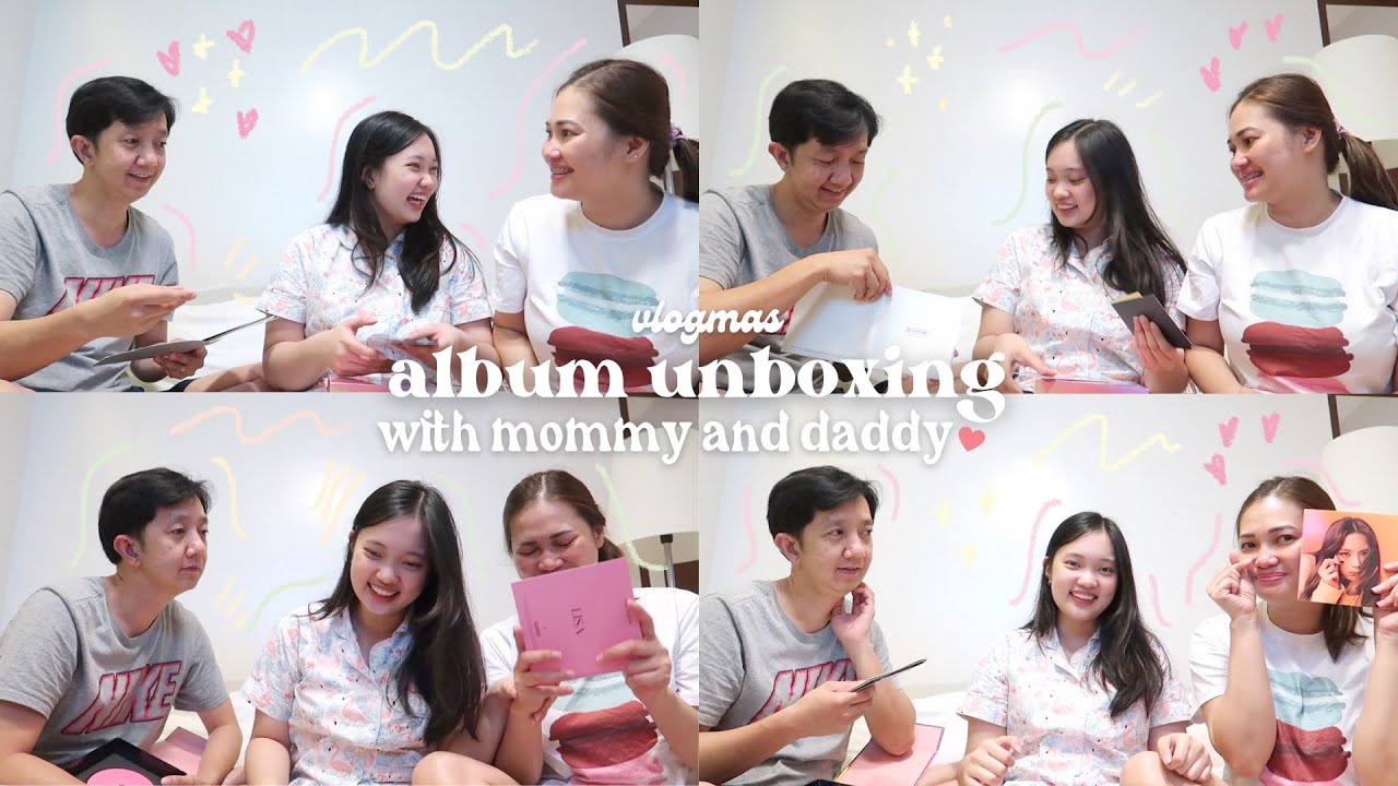 album unboxing with mommy and daddy! 💝📀✨ enhypen and blackpink albums 🎀