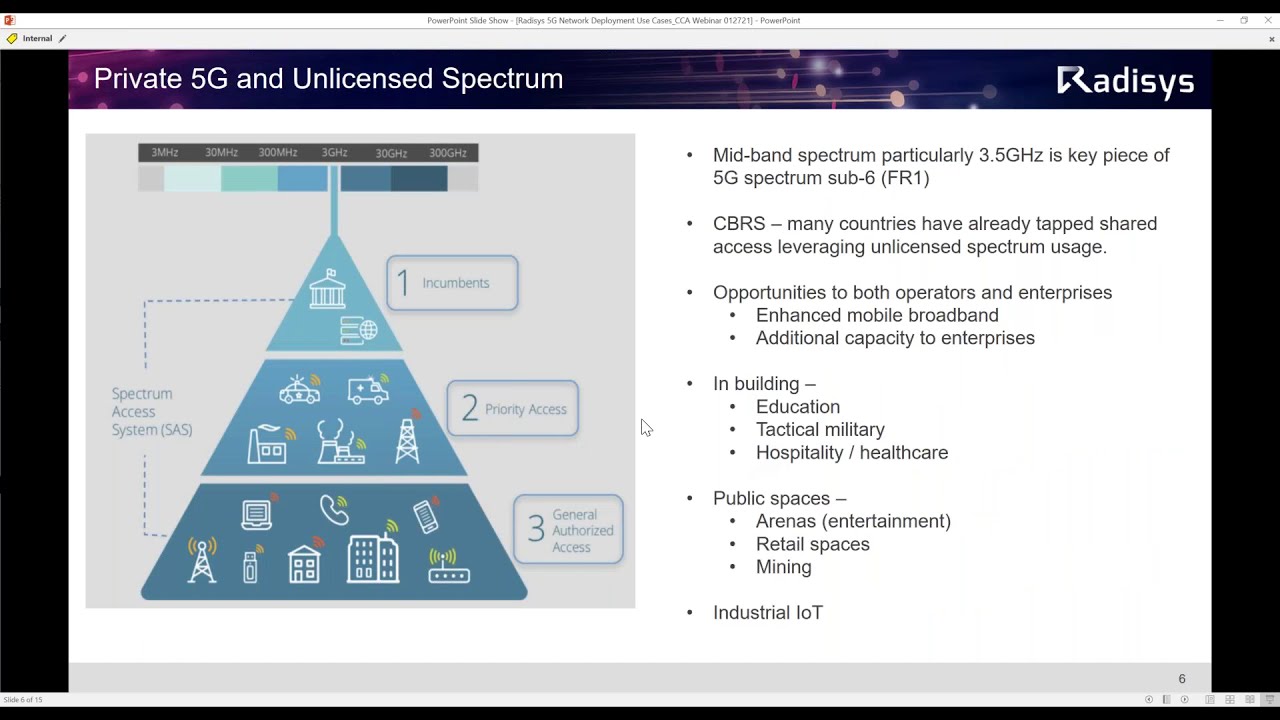 Radisys Webinar: Private 5G Network Deployment Use Cases