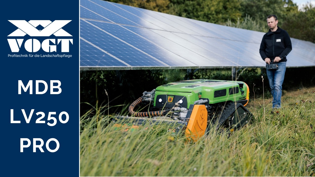 Effiziente Pflege von Solarparks & PV-Anlagen - M&auml;hraupe MDB LV250 PRO