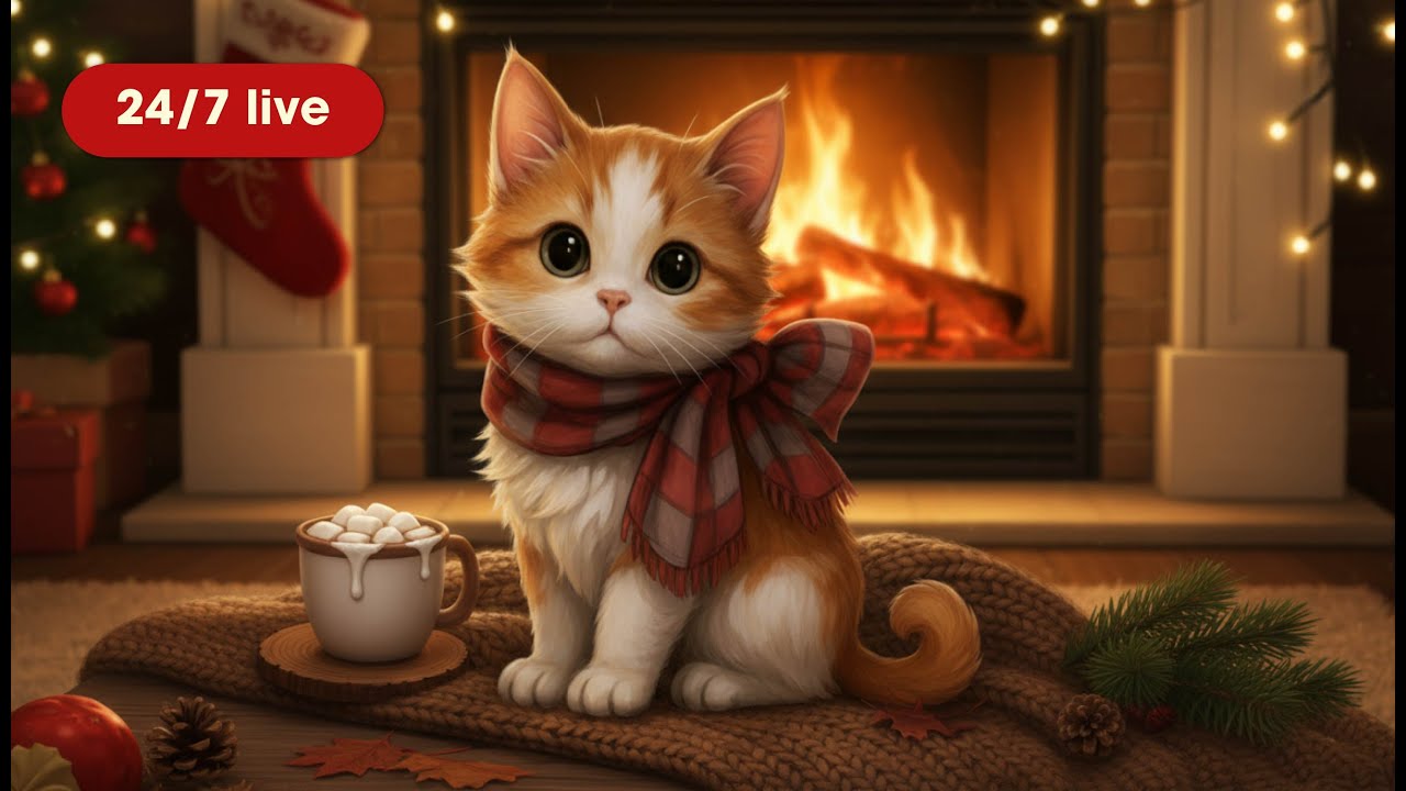 Overthinking Relief 24/7 | Nature Ambience and Music — Cozy Cat Companion Stream