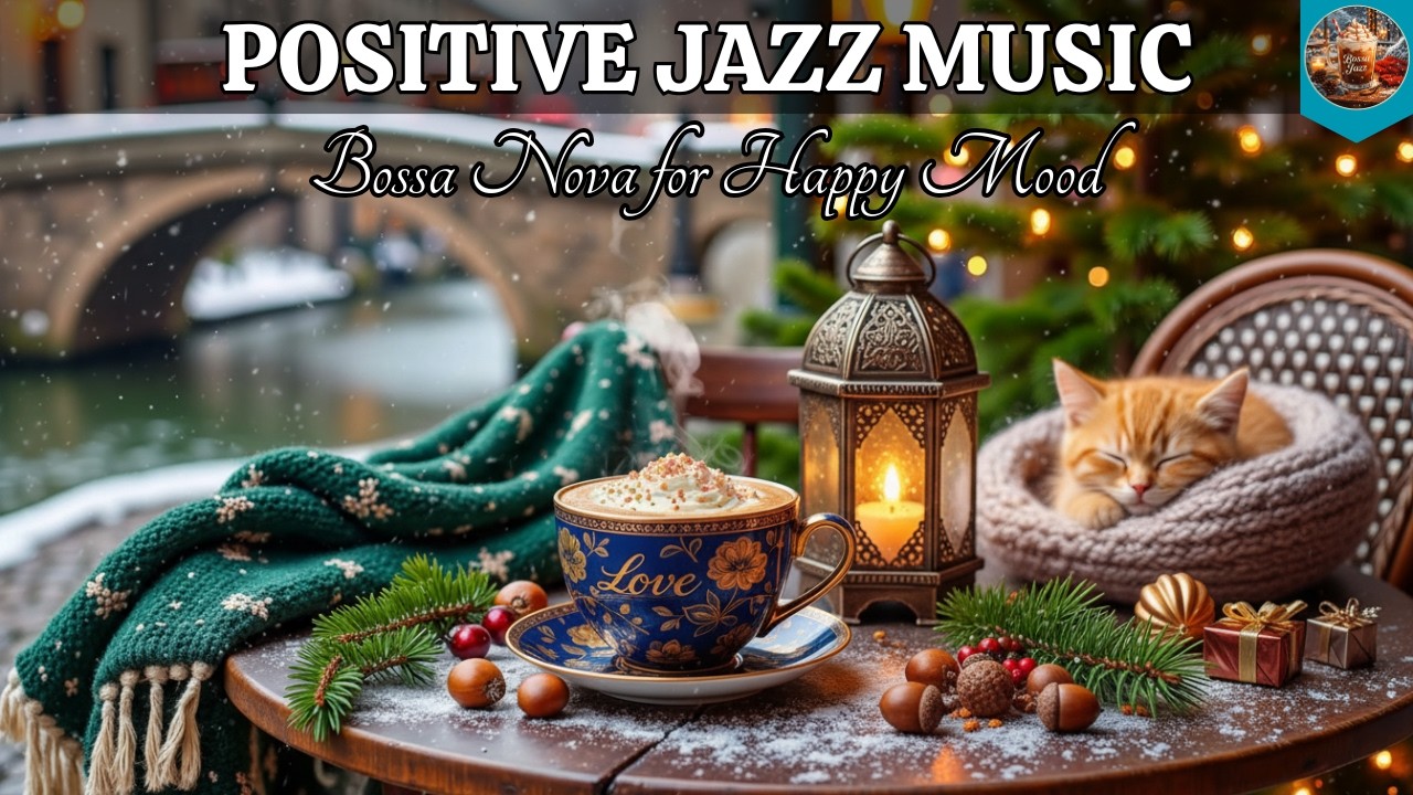Positive Jazz Music ☕ Gentle Bossa Nova Coffee Ambience for Peaceful Focus & Happy Mood
