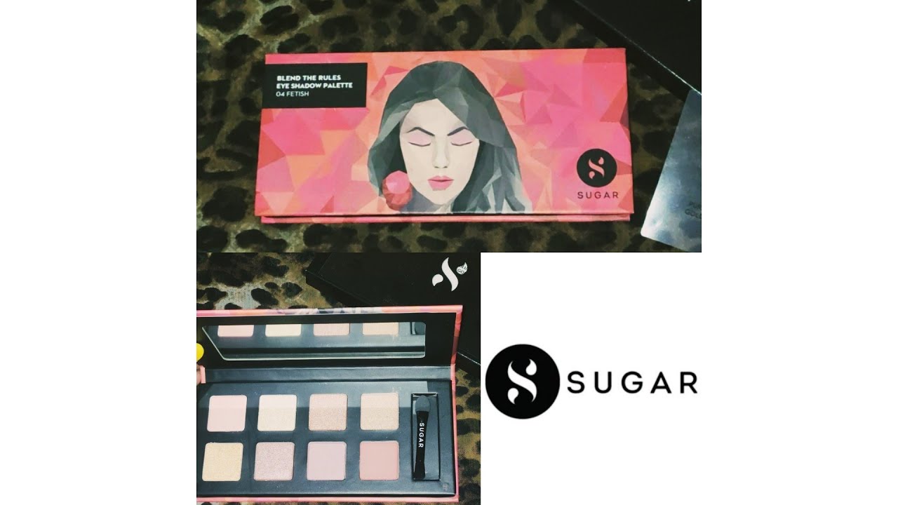 Suger cosmetics Blend The Rules Eyeshadow Palette, 04 FETISH, Swatches,try on,(No filter) #trysuger
