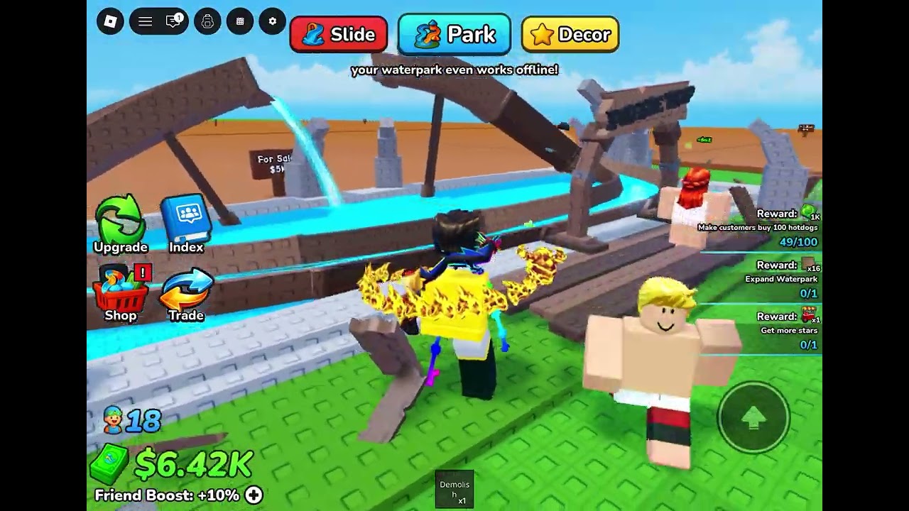 Spiller My water park med min fætter