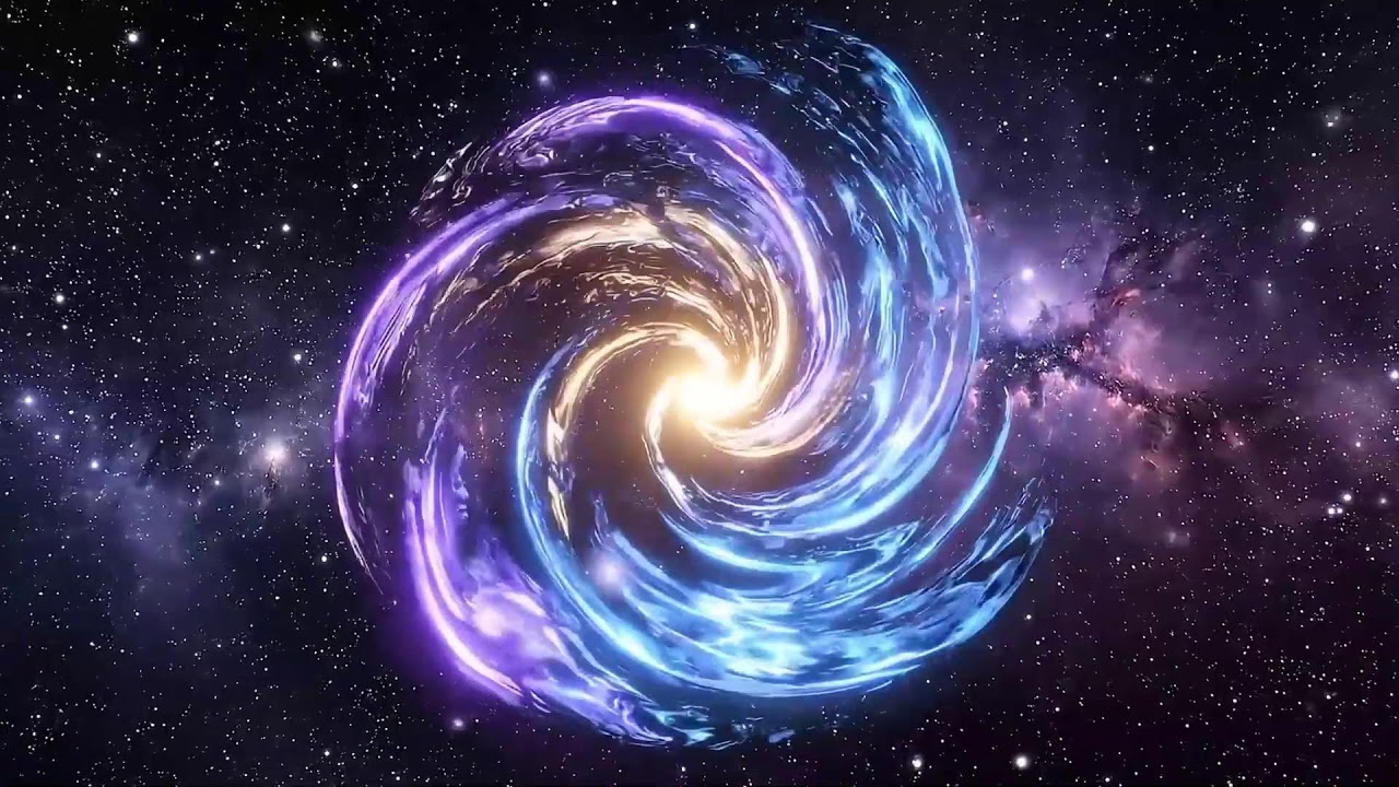 432Hz Harmonic Frequency | Abstract Blue Violet Energy Field | 24/7