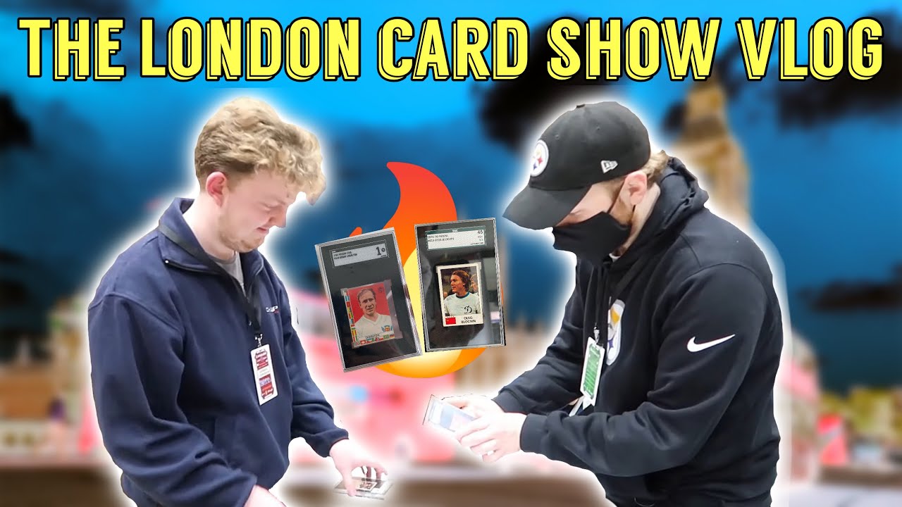 SELLING SPORTS CARDS AT THE LONDON CARD SHOW - VINTAGE SOCCER CARDS AND STICKERS BUYING AND SELLING!