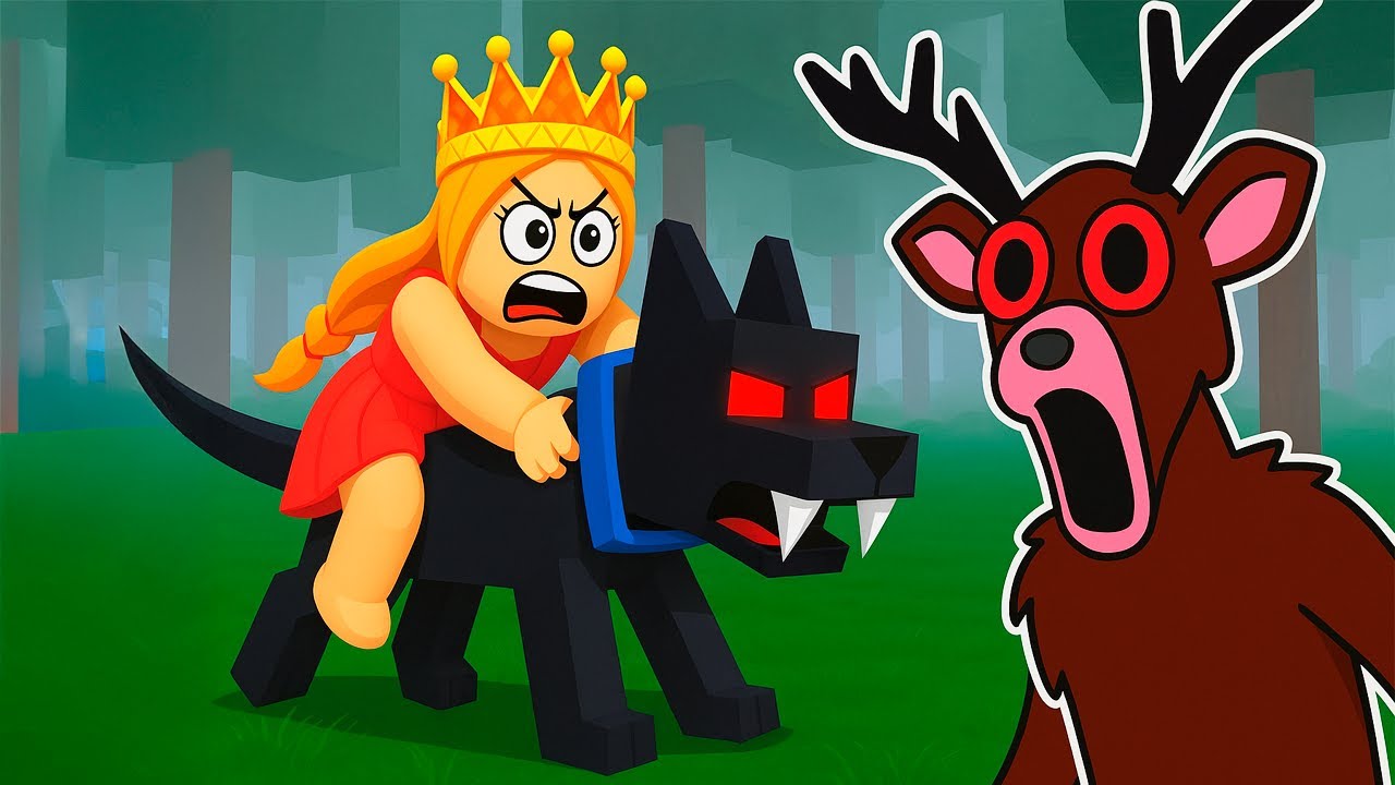 ВОЛКИ НАПАЛИ НА ВСЕХ СРАЗУ 😱 ОЛЕНЬ В ШОКЕ 😮 99 НОЧЕЙ В ЛЕСУ ROBLOX