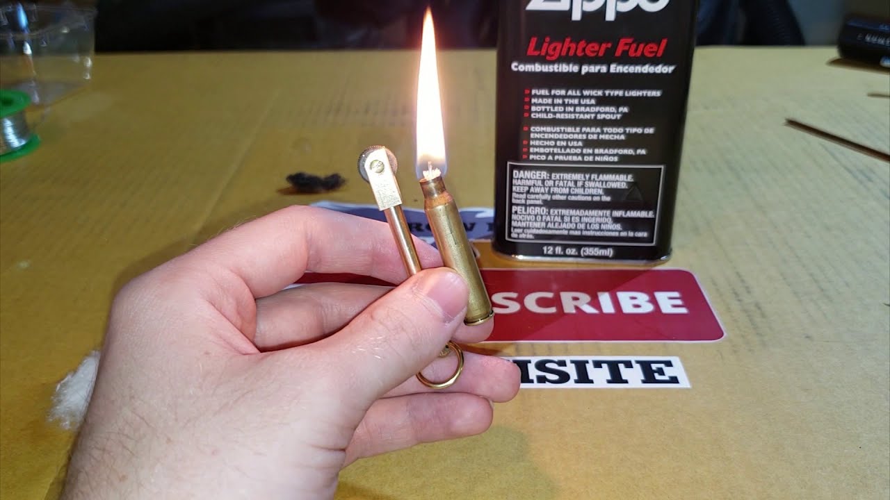 Making a Lighter From Brass Bullet Casings (FULL Start to Finish)