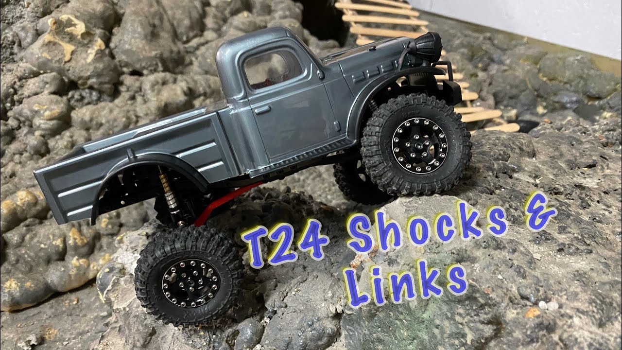 Panda Tetra 24 how to fit SCX24 shocks and high clearance links, other mods