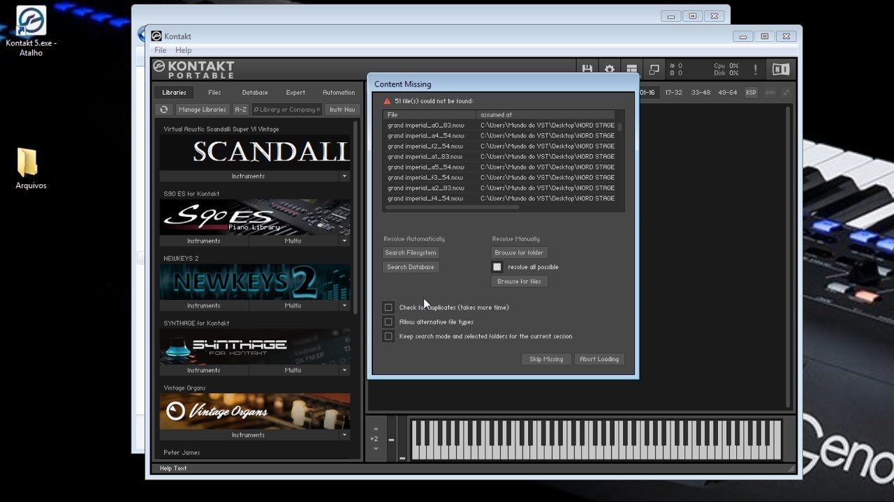 Como Resolver Erro ao Carregar uma Livraria no Kontakt