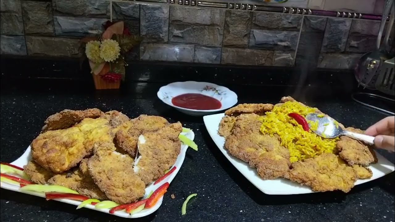 عمل البانيه على طريقه الشيف بتاعتنا الصغننه بجد لذيذ،😋😋😋😋😘😘😘😘