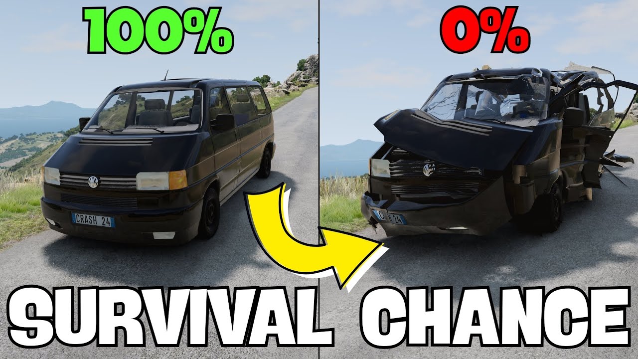 📉 100% TO 0%? 💀 Survival Chance: Extreme Crash Test |BeamNG Drive #20 🚗💨