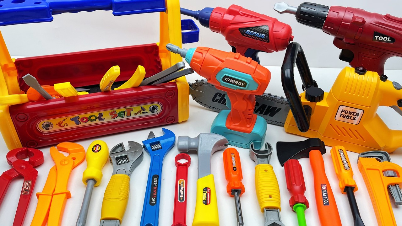 11-Minute Unboxing: A collection of professional power tools, from drills to chainsaws | toy review