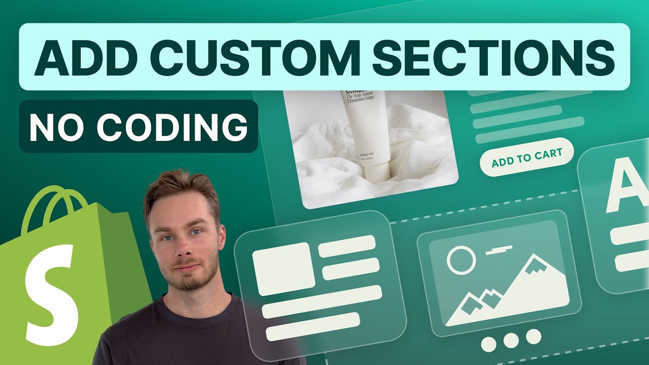 Как добавить больше разделов в тему Shopify (без кода)